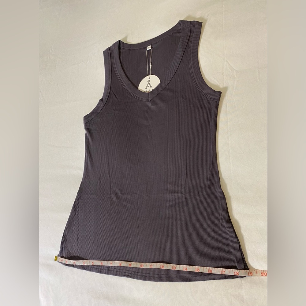 NWT Anrabess V-Neck Ribbed Knit Tank Top - Picture 12 of 16